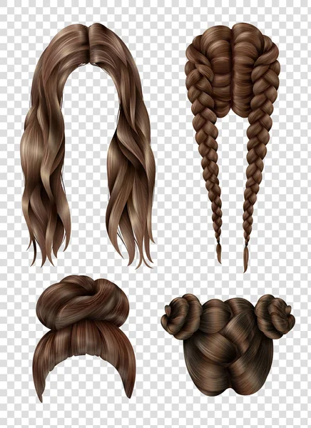 Female Hairstyles Set — Stock Vector