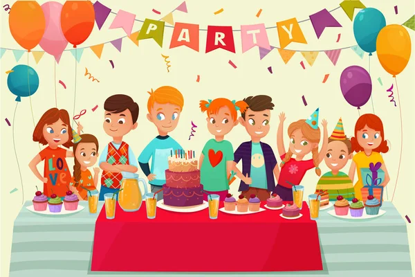Affiche de fête pour enfants — Image vectorielle