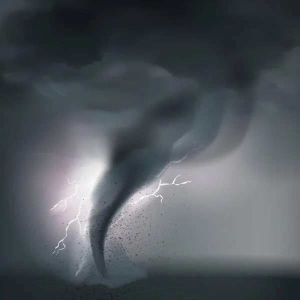 Tornado Cyclone Composition — Stock Vector