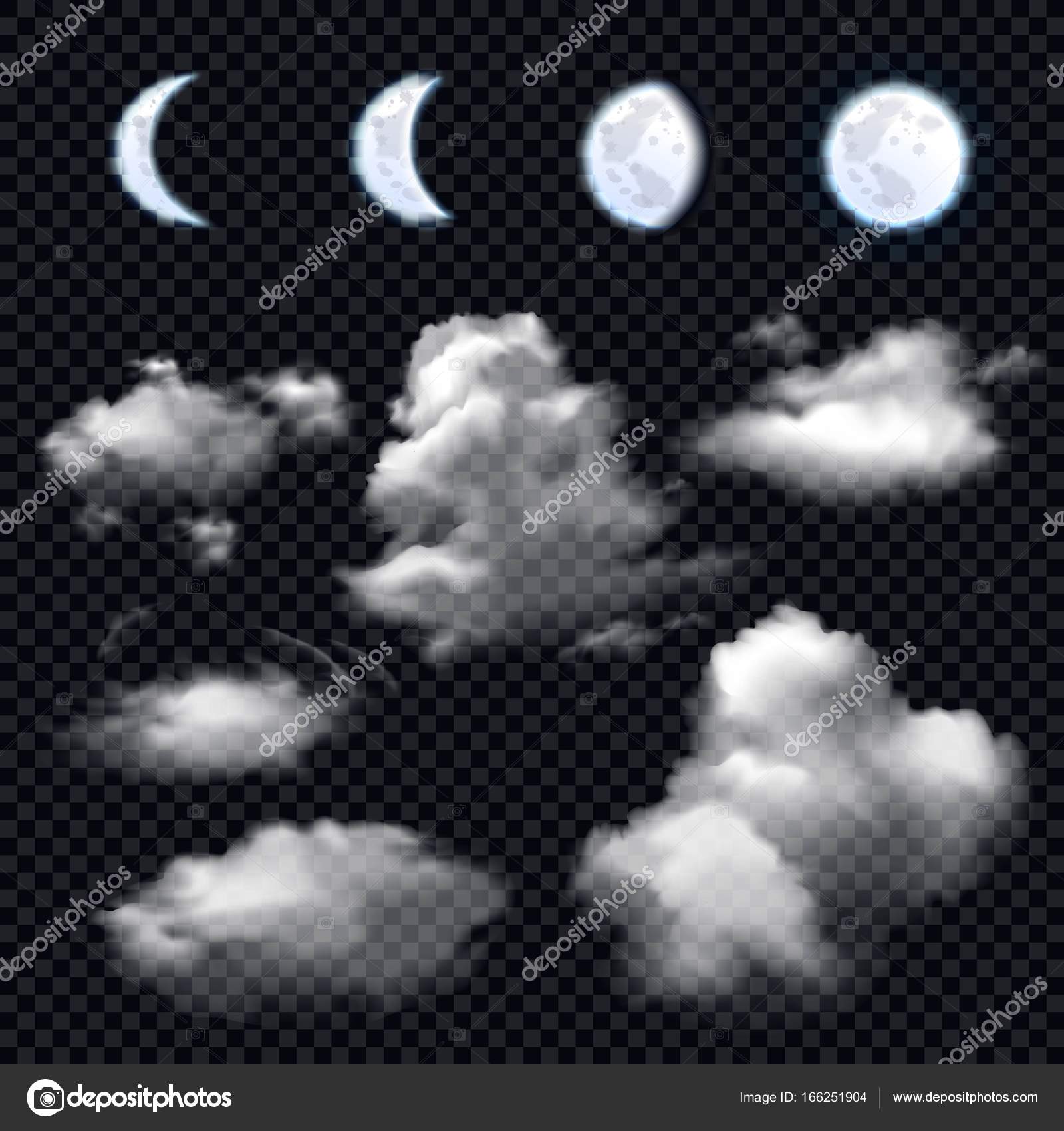 Луна гифка на прозрачном фоне