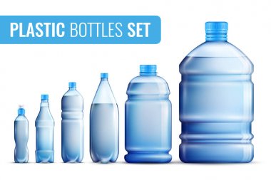 Plastik şişe Icon Set