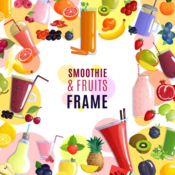 Smoothie Frame Background — Stock Vector