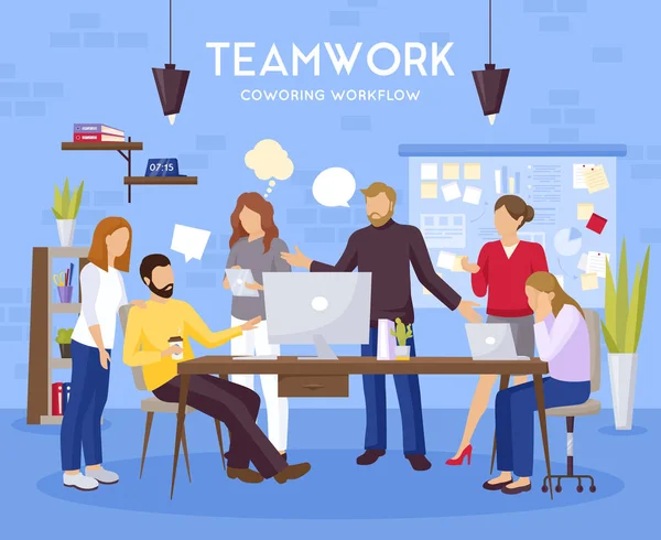 Teamwork Background Illustration — Stock Vector