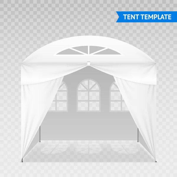 Modello di tenda realistica su sfondo trasparente — Vettoriale Stock