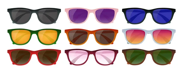 Conjunto de óculos de sol Hipster — Vetor de Stock