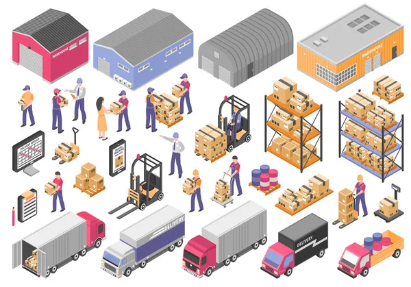 Logistiek icons set — Stockvector