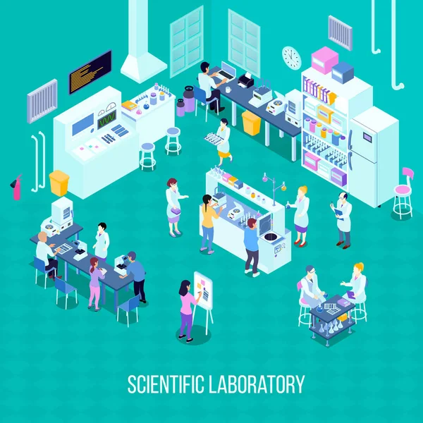 Isometrische Laborzusammensetzung — Stockvektor