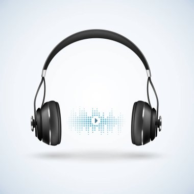 Gerçekçi radyo Earphones şekil