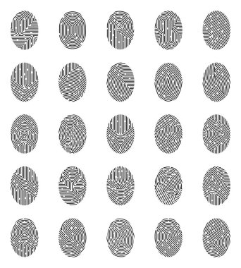 Parmak izi Icons Set