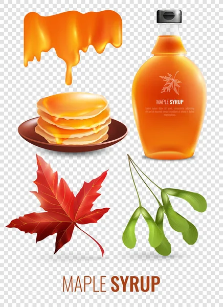 Vermont Maple Syrup Set — Stock Vector