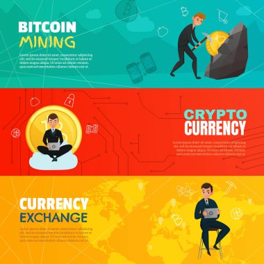 Cryptocurrency yatay Banner