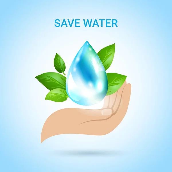 Save Water Background — Stock Vector
