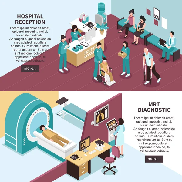 Ensemble de bannières d'hôpital — Image vectorielle