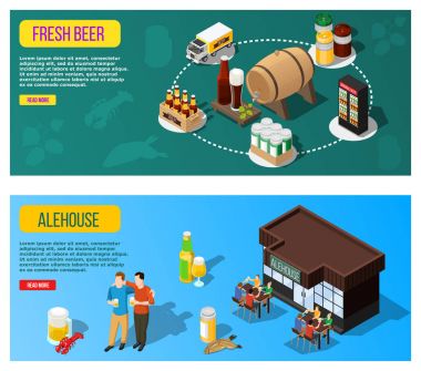 İzometrik bira afiş