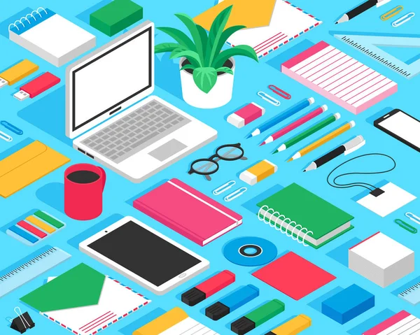 Sabit izometrik Mockup Seamless Modeli 