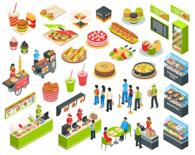 Fast Food izometrik Cort Set 