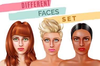 Modeli yüz Set