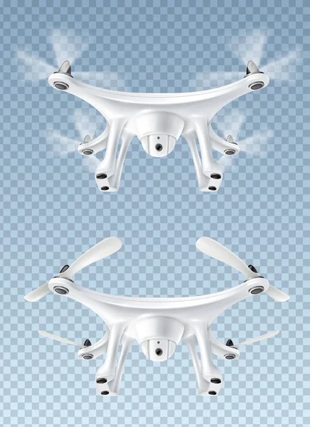 Drone volador realista — Archivo Imágenes Vectoriales