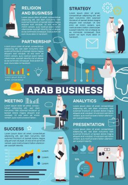 Arap iş insanlar Infographics