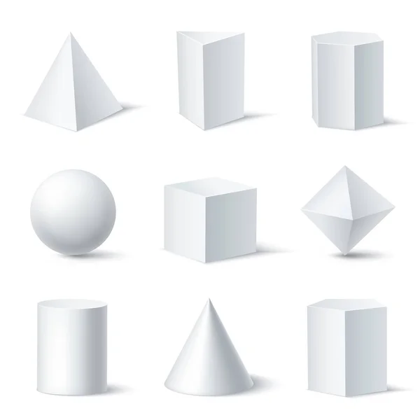 Formes 3D Set blanc — Image vectorielle