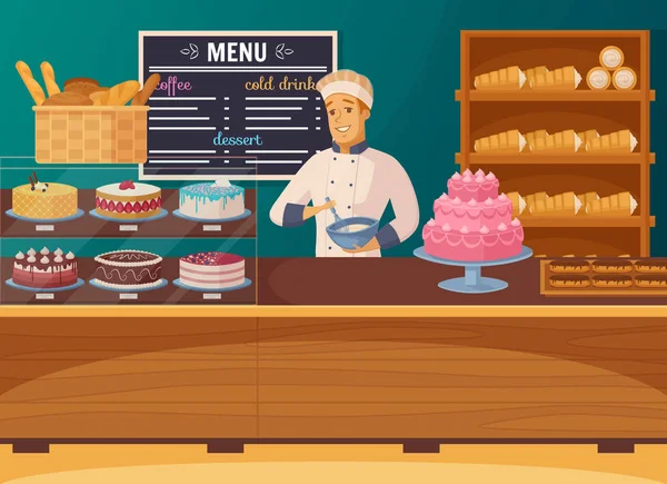 Мультфильм Sweet Shop — стоковый вектор