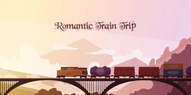 Romantik tren gezisi arka plan
