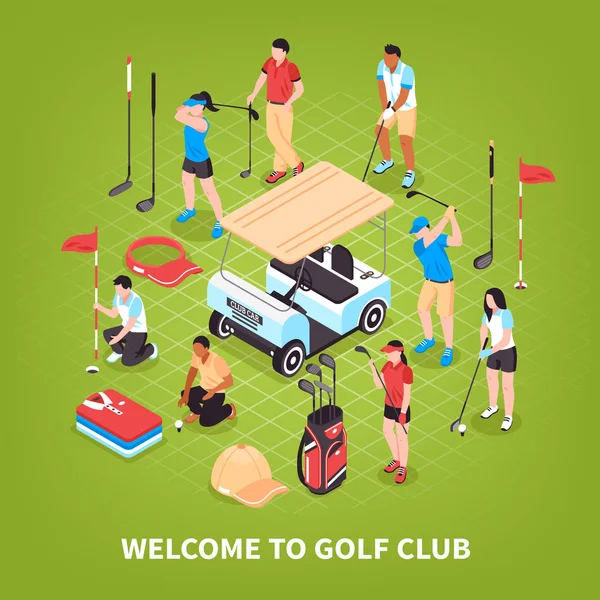 Concepto de club de golf — Archivo Imágenes Vectoriales