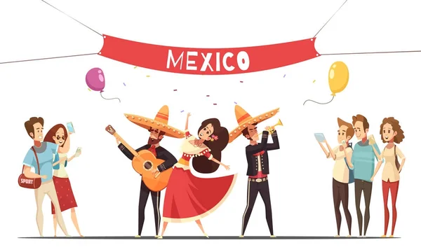 Koncepce festivalu designu tradiční Mexiko — Stockový vektor