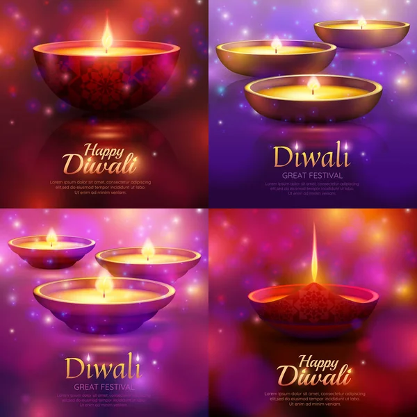 Concetto di Design celebrazione di Diwali — Vettoriale Stock