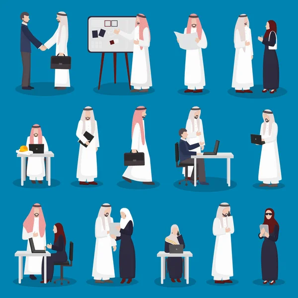 Набір символів арабську бізнес — стоковий вектор
