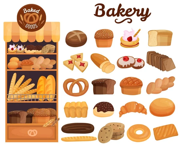 Bakkerij producten Set — Stockvector