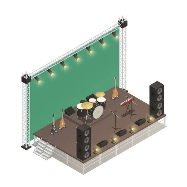 Stage Isometric Vector Illustration — Stock Vector