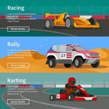 Yatay afiş koleksiyonu yarış