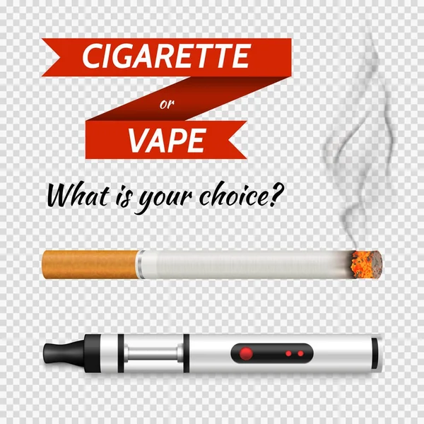 Conjunto de cigarrillos realistas — Vector de stock