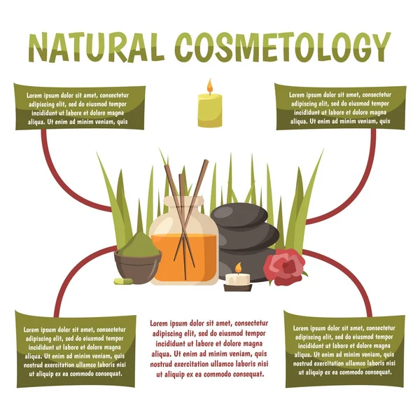 Infografías de Cosmetología Natural — Archivo Imágenes Vectoriales