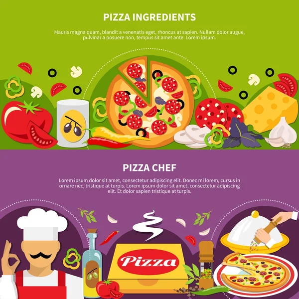 Pizza Master Banners collectie — Stockvector