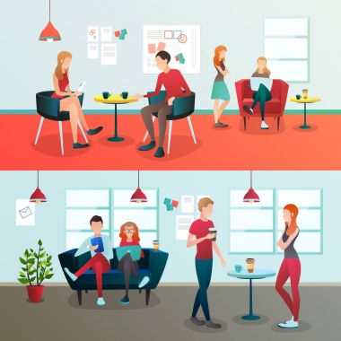Yaratıcı Coworking iç kompozisyon