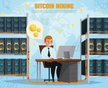 Cryptocurrency Bitcoin illüstrasyon