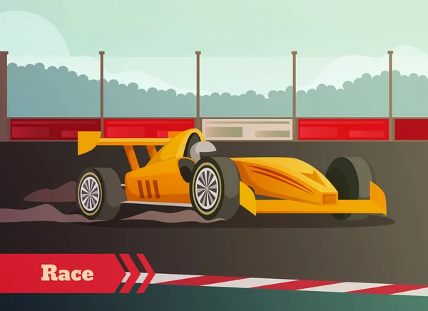Motor Race platte samenstelling — Stockvector