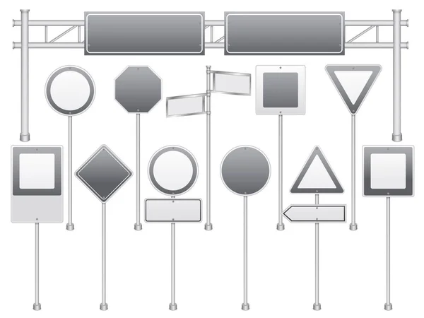 Realistische borden lege Set — Stockvector