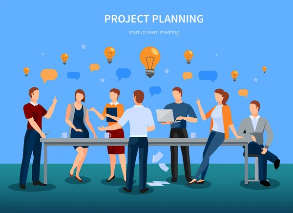 Ilustração do planejamento do projeto — Vetor de Stock