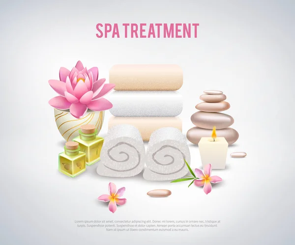 Affiche blanche de traitement SPA — Image vectorielle