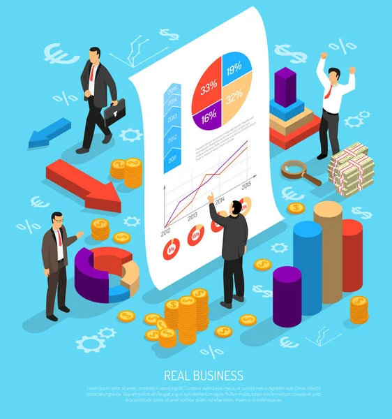 Composição Conceitual do Infográfico de Negócios —  Vetores de Stock