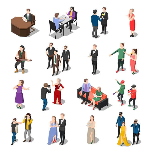 Television Show People Collection — Stock Vector