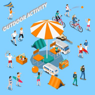 Yaz açık hava etkinliği insanlar kompozisyon