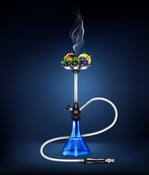 Realistische Shisha-Frucht-Zusammensetzung — Stockvektor