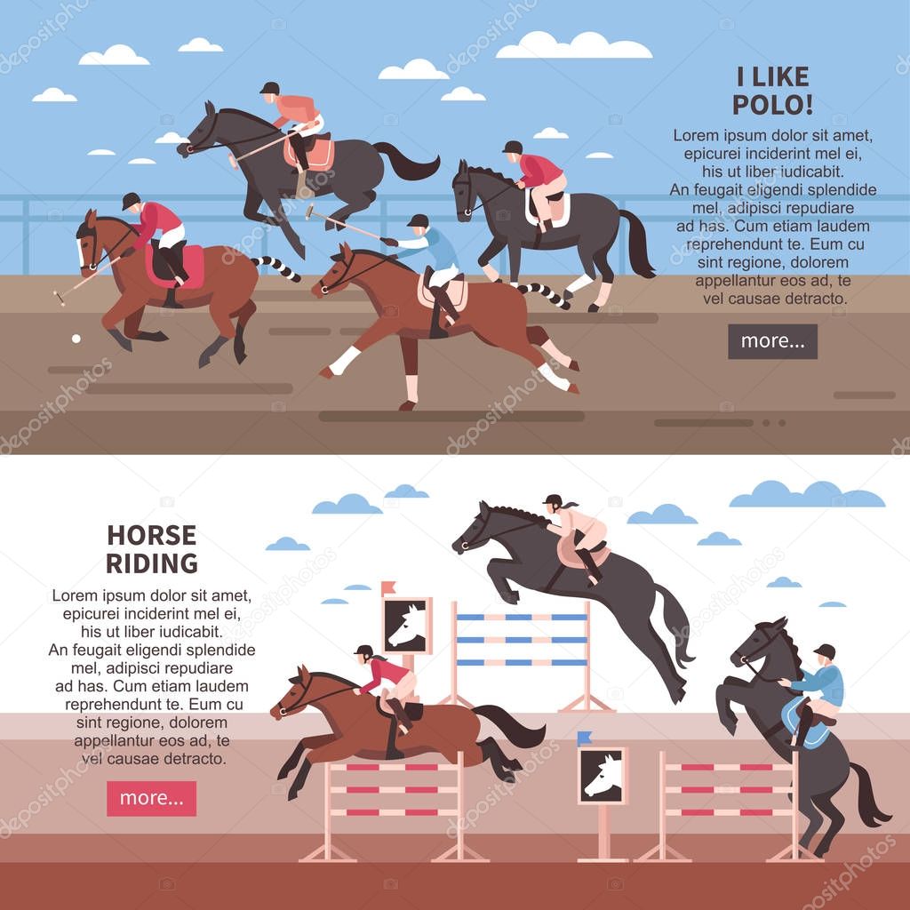 Horse Riding And Polo Banners