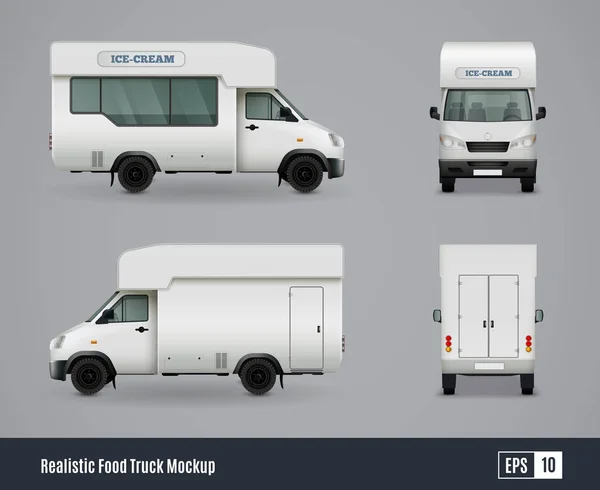 Desain truk es krim - Stok Vektor