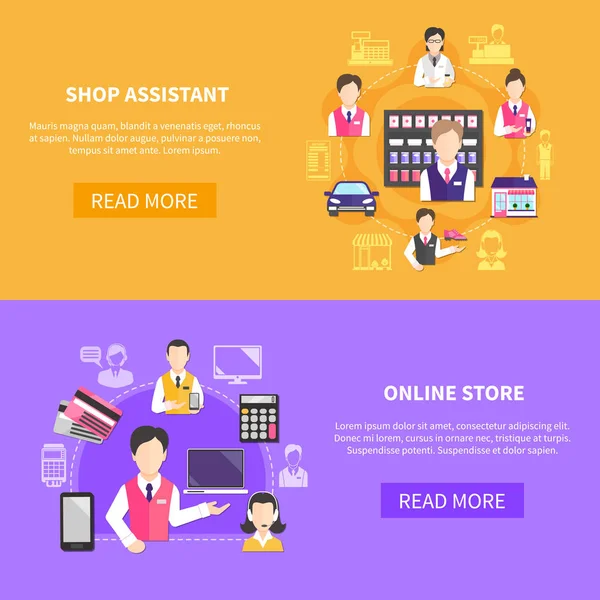 Online alışveriş afiş koleksiyonu