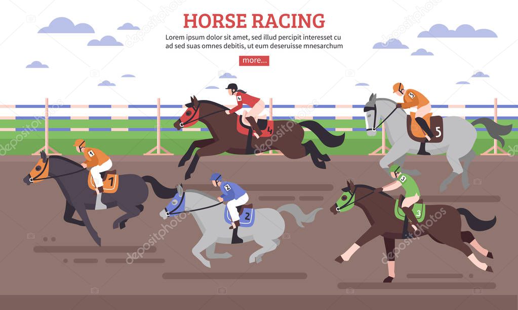 Horse Racing Illustration